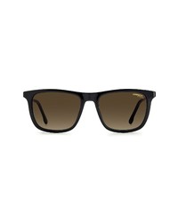 Carrera Eyewear 53mm Rectangular Sunglasses In Black Brown Gradient At Nordstrom