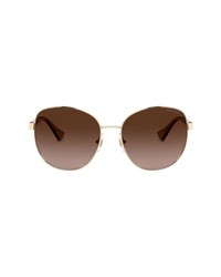 Ralph Lauren 57mm Gradient Polarized Round Sunglasses