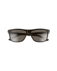 Gucci 57mm Polarized Rectangular Sunglasses