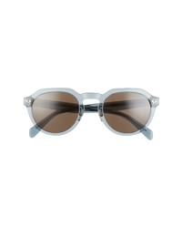 Celine 58mm Round Sunglasses In Shiny Light Blue Brown At Nordstrom