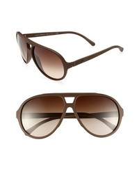 61mm Aviator Sunglasses Brown One Size