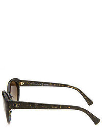 Valentino 635s 330 54 Cat Eye Dark Olive Green Sunglasses
