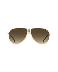Carrera Eyewear 64mm Gipsy 64mm Polarized Aviator Sunglasses In Gold Brown Gradient At Nordstrom