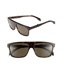 Alexander McQueen 57mm Sunglasses Dark Havana Havana Brown One Size