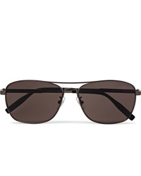 Montblanc Aviator Style Gunmetal Tone Polarised Sunglasses