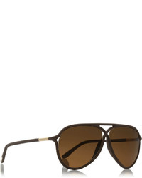 Tom Ford Aviator Style Matte Acetate Sunglasses