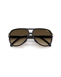 Carrera Eyewear Aviator Sunglasses In Black Gold Brown Gradient At Nordstrom