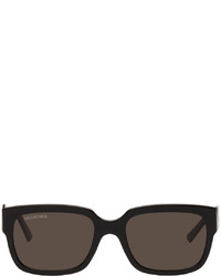 Balenciaga Black Acetate Rectangular Sunglasses