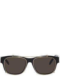 Alexander McQueen Black Gold Clip On Sunglasses