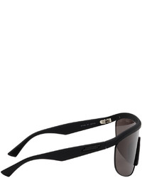 Bottega Veneta Black Matte Shield Sunglasses