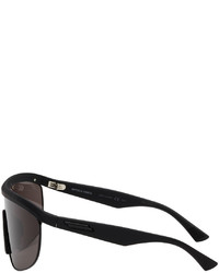 Bottega Veneta Black Matte Shield Sunglasses