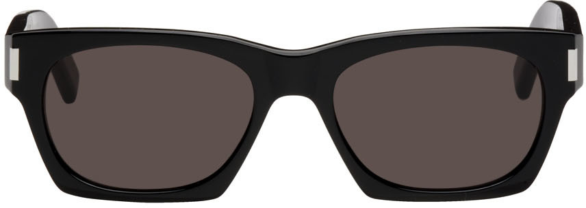 Saint Laurent Black Sl 402 Sunglasses, $405 | SSENSE | Lookastic