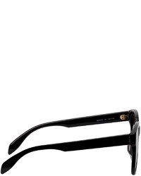 Alexander McQueen Black Square Shiny Sunglasses