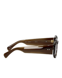 Dries Van Noten Brown Linda Farrow Edition 174 C4 Sunglasses