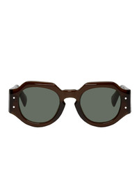 Dries Van Noten Brown Linda Farrow Edition 174 C4 Sunglasses