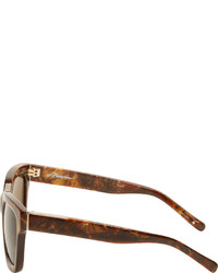 3.1 Phillip Lim Brown Wood Grain Sunglasses