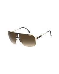 Carrera Eyewear Carrera 65mm Rectangular Sunglasses In Black Gold Brown Gradient At Nordstrom