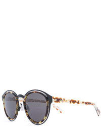 Christian Dior Dior Eyewear Tortoiseshell Round Frame Sunglasses