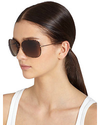 Oliver Peoples Elsie 64mm Oversized Round Sunglassesdark Tortoise