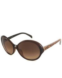 Emilio Pucci Ep672s Brown Oval Sunglasses