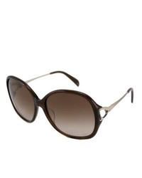 Emilio Pucci Ep698s Brownbrown Gradient Rectangular Sunglasses