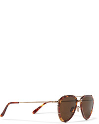 Eyevan 7285 Aviator Style Tortoiseshell Acetate Sunglasses