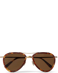 Eyevan 7285 Aviator Style Tortoiseshell Acetate Sunglasses