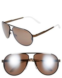 Carrera Eyewear 65mm Aviator Sunglasses Matte Black Grey Gradient