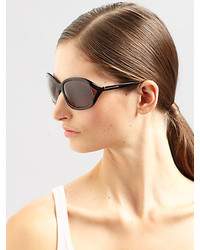 Tom Ford Eyewear Vivienne 61mm Square Sunglassesdark Havana