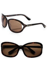 Tom Ford Eyewear Vivienne 61mm Square Sunglassesdark Havana