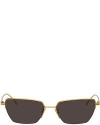 Bottega Veneta Gold Black Light Ribbon Sunglasses