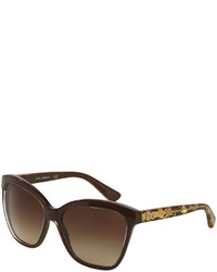 Dolce & Gabbana Golden Leaves Sunglasses Brown