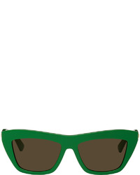 Bottega Veneta Green Cat Eye Sunglasses