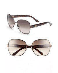 Gucci 59mm Oversized Sunglasses Brown One Size