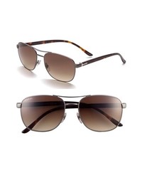 Gucci Caravan 57mm Polarized Sunglasses Dark Ruthenium One Size