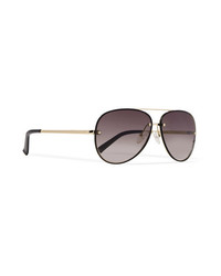 Le Specs Hyperspace Aviator Style Gold Tone Sunglasses