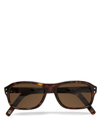 Kingsman Cutler And Gross Tortoiseshell Acetate Square Frame Sunglasses
