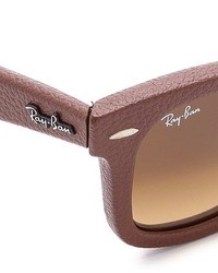 Ray-Ban Leather Wrapped Wayfarer Sunglasses