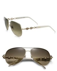 Gucci Marina Chain 58mm Aviator Sunglasses