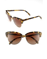 Oliver Peoples Alisha 60mm Polarized Sunglasses Dark Brown One Size