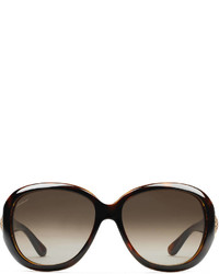Gucci Oval Frame Horsebit Sunglasses
