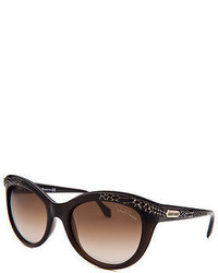 Roberto Cavalli Rc789s 50f 56 Acubens Cat Eye Dark Brown Sunglasses