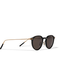 Eyevan 7285 Round Frame Acetate And Gold Tone Sunglasses