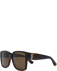 Saint Laurent Eyewear Tortoiseshell Effect Sunglasses