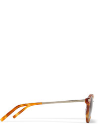 Saint Laurent Sl57 Round Frame Tortoiseshell Acetate Sunglasses