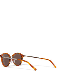 Saint Laurent Sl57 Round Frame Tortoiseshell Acetate Sunglasses