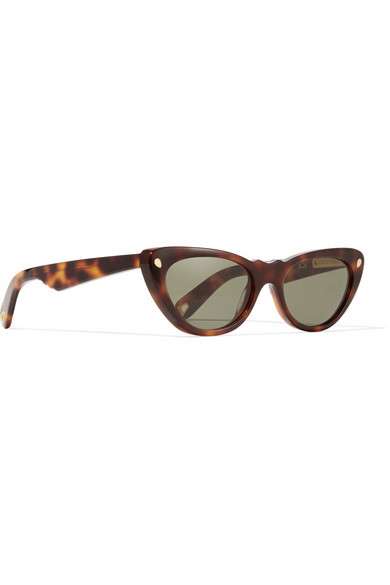 Original cat-eye acetate and gold-tone sunglasses