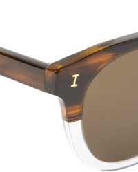 Illesteva Square Frame Two Tone Acetate And Metal Sunglasses