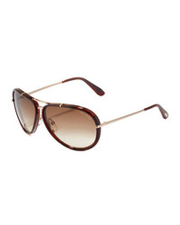 Tom Ford Cyrille Aviator Sunglasses Brown