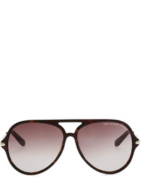 Marc by Marc Jacobs Tortoise Plastic Aviator Sunglasses Dark Brown